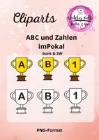 Vorschau - Präsentationen/Tafelbilder - Clipart ABC, Zahlen im Pokal - Deckblatt