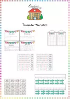 Vorschau - Stationenlernen - Zahlenraum bis 1000 / Stellenwerte: Lernwerkstatt (Stationenlernen) - Mathe - Kl. 3/4 - Deckblatt