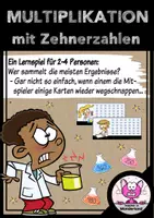 Vorschau - Stationenlernen - Multiplikation mit Zehnerzahlen - ein Lernspiel - Deckblatt
