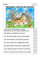 Vorschau - Arbeitsblätter - Lesespur Herbst Bauernhof - Seite 2