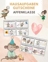 Vorschau - Bildkarten - Klassentier Affe – Hausaufgabengutscheine Belohnung | Grundschule - Deckblatt