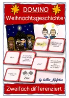Vorschau - Spiele - Weihnachtsgeschichte Bibel Religion DOMINO SPIEL - Deckblatt