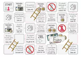 Vorschau - Spiele - Euro Spielfeld - Rechnen mit Geld - Umgang mit Geld - Spiel - Seite 1