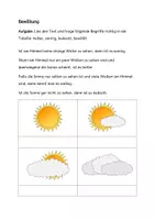 Vorschau - Arbeitsblätter - Wetter: Bewölkung - Niederschlag - Wind - Deckblatt