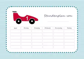 Vorschau - Poster - Stundenplan Rennwagen - Seite 1
