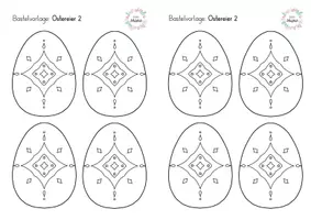 Vorschau - Mal- und Bastelvorlagen - 3D Ostereier - Basteln - Ostern - Fensterdeko - Grußkarten - DIY - Seite 2
