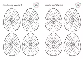 Vorschau - Mal- und Bastelvorlagen - 3D Ostereier - Basteln - Ostern - Fensterdeko - Grußkarten - DIY - Seite 3
