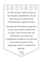 Vorschau - Arbeitsblätter - Herbstliche Nomen zu Wimmelbildern - Seite 1