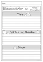 Vorschau - Arbeitsblätter - Herbstliche Nomen zu Wimmelbildern - Seite 2