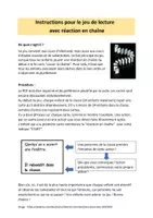 Aperçu - Jeux - JEU de lecture de la réaction en chaîne (PDF/Word) - Page de couverture