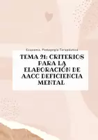 Vista previa - Evaluación - Oposiciones Pedagogía Terapéutica: esquema tema 21 - Portada