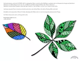 Vorschau - Arbeitsblätter - PATTERN-ART „HERBST“: Herbstblätter mit Muster befüllen (Zentangle) - Seite 1