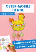 Vorschau - Mal- und Bastelvorlagen - Oster-Mobile - Henne - Deckblatt