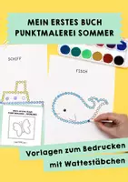 Vorschau - Mal- und Bastelvorlagen - Punktmalerei - Sommer - Deckblatt