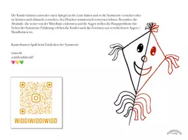 Vorschau - Mal- und Bastelvorlagen - SYMMETRIE erkennen und zeichnen „DRACHEN“ (Achsensymmetrie, Herbst) - Seite 1