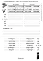 Vorschau - Arbeitsblätter - Verben konjugieren, Verben in Personalform setzen, 19 ABs - Seite 3