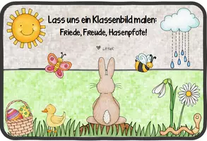 Vorschau - Spiele - Lesespiel Friede Freude Hasenpfote Gemeinschaftsbild #Frühling - Deckblatt