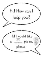 Vorschau - Arbeitsblätter - At the pizza place - Dialog mit Menü zum Ankreuzen - Seite 2