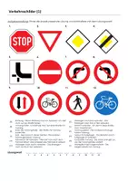 Vorschau - Arbeitsblätter - Verkehrsschilder (alle Arbeitsblätter) - Deckblatt