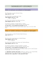 Vorschau - Merkblätter - Merkblatt Zitieren Verse und Zeilen DOCX PDF - Seite 1