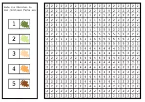 Vorschau - Arbeitsblätter - Pixelkunst, Malen nach Zahlen - Herbst - Seite 2