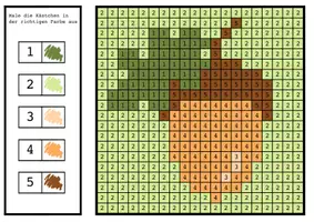 Vorschau - Arbeitsblätter - Pixelkunst, Malen nach Zahlen - Herbst - Seite 3