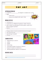 Vorschau - Arbeitsblätter - Kunst Pop Art (AB, Lösung, Arbeitsauftrag & Bewertungsraster) - Seite 1
