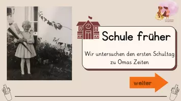 Vorschau - Interaktives Material - Der erste Schultag zu Omas Zeiten - interaktive PDF - Seite 1