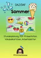 Vorschau - Arbeitsblätter - DAZ DAF Materialpaket Themenbereich Sommer - Deckblatt