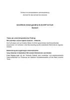 Vorschau - Stundenentwürfe - Unterrichtsentwurf zum Thema Gedichte schreiben / Elfchen und Akrostichon / kreatives Schreiben - integrativer Deutschunterricht - Seite 1