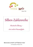 Vorschau - Fördermaterial/Inklusion - Silben-Zahlenreihe - Merkfähigkeit trainieren - Deckblatt