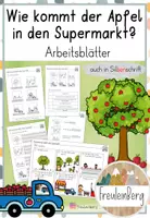 Vorschau - Arbeitsblätter - Wie kommt der Apfel in den Supermarkt? - Differenzierte Arbeitsblätter - Deckblatt