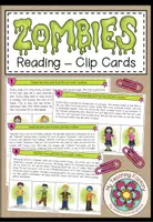 Vista previa - Tarjetas / Manipulativos - ZOMBIES - Reading Clip Cards - Portada