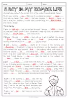 Vista previa - Hojas de trabajo - A Day in my Zombie Life - Grammar Worksheet (Present Simple) - página 2