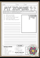 Vista previa - Hojas de trabajo - My Zombie - Writing (2-times differentiated) - Portada