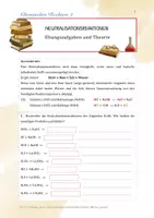 Vorschau - Arbeitsblätter - Neutralisationsreaktionen: Säuren + Basen, chemisches Rechnen - Deckblatt