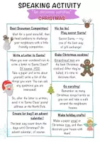 Vorschau - Arbeitsblätter - Speaking Activities - Walk & Talk Cards about Christmas / Fun Cards - Gespräch über Weihnachten - Deckblatt