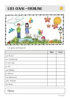 Vorschau - Arbeitsblätter - Lies genau - Frühling (Leseverständnis) - Seite 1