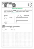 Vorschau - Arbeitsblätter - Thema: Bruchgleichungen Klasse 8 (4 Videoblätter) - Seite 1