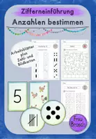 Vorschau - Arbeitsblätter - Zifferneinführung: Anzahlen bestimmen - Deckblatt