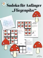 Vorschau - Arbeitsblätter - SUDOKU „FLIEGENPILZE“ (Anfänger & Sudoku-Puzzle) (Herbst, Silvester, Neujahr) - Deckblatt