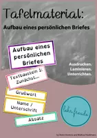 Vorschau - Präsentationen/Tafelbilder - Aufbau eines persönlichen Briefes - Tafelmaterial - Deckblatt