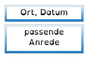 Vorschau - Präsentationen/Tafelbilder - Aufbau eines persönlichen Briefes - Tafelmaterial - Seite 2