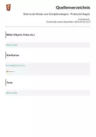 Vorschau - Merkblätter - Brief an die Kinder zum Schuljahresbeginn - Praktische Regeln - Seite 1