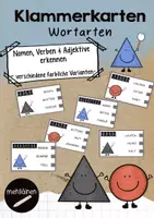 Vorschau - Fördermaterial/Inklusion - Klammerkarten Wortarten - Deckblatt