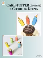 Vorschau - Mal- und Bastelvorlagen - GEFAHRLOS-KERZEN & MUFFIN-TOPPER / Spieße (Weihnachten / Lichterfest / Chanukka / Geburtstag) - Deckblatt