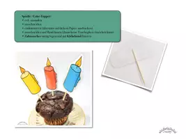 Vorschau - Mal- und Bastelvorlagen - GEFAHRLOS-KERZEN & MUFFIN-TOPPER / Spieße (Weihnachten / Lichterfest / Chanukka / Geburtstag) - Seite 2