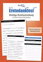 Vorschau - Arbeitsblätter - Erntedankfest - Richtige Rechtschreibung mit FRESCH - Deckblatt