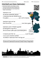 Vorschau - Arbeitsblätter - Arbeitsblatt "Saarbrücken" + Onlineübung & MP3 + Infografik - Deckblatt