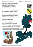 Vorschau - Arbeitsblätter - Arbeitsblatt "Sachsen" + Onlineübung & MP3 + Infografik - Deckblatt